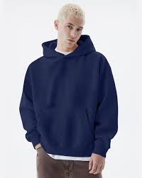Heavyweight oversized pullover hoodie in washed plum with a kangaroo pocket